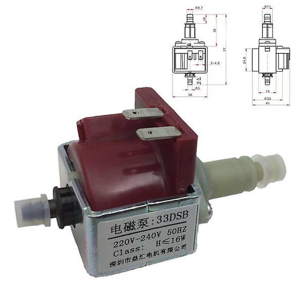 33dsb elektromagnetisk pump för ångstrykjärn ångmopp medicinsk vattenpump 220V