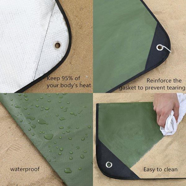 Tålig Överlevnadsfilt - Isolerad Termisk Reflekterande Presenning - . Allväder, Återanvändbar Nödblanket för Bil eller Camping