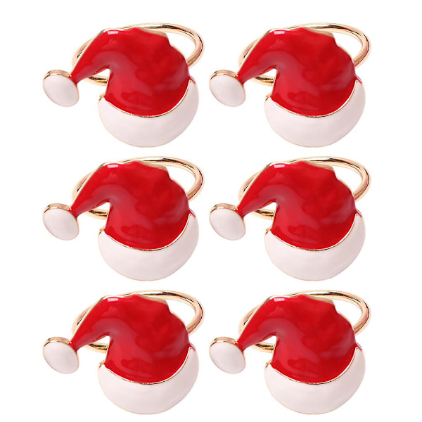 Jultomteströja Servettringar Set om 6 Jultomteströja Servett Servett Spänne Hållare för Jul Hem Jultomteströja