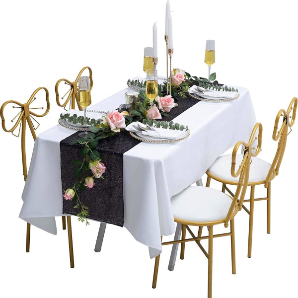 30*180cm Svart Lång Julglitterduk Rektangulär Duk Sekvensdduk 30*180cm Svart
