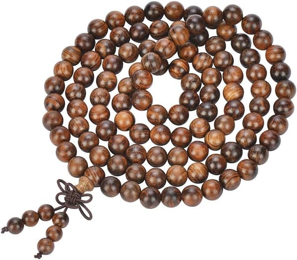 86 cm 108 8 mm Mala perlearmbånd bøn meditation sandeltræ elastisk