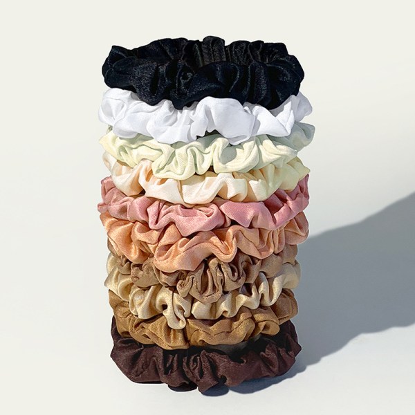 Hårbånd Silke Satin Scrunchies - Små Mini Tynde Elastikker Hestehale Holder Hårbånd Tynde Scrunchy Til Tykt Krøllet Hår