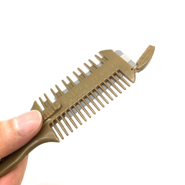 Hårklippekam, Hårsikkerhetsbarberhøvel med kam, Splittede tupper Ha