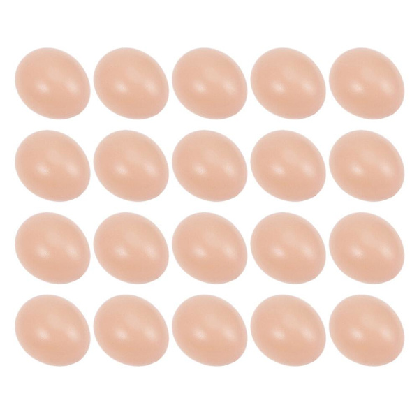 20 st konstgjorda kycklingägg för barn DIY påskägg plast äggformar falska ägg Köttfärg 205.5X5.5