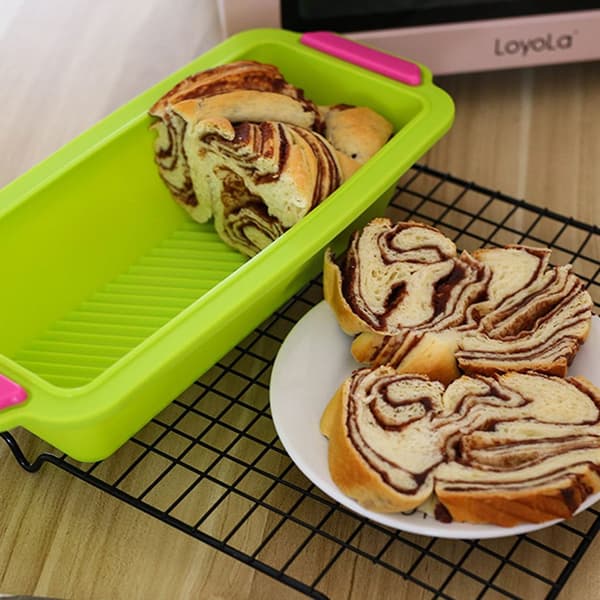 2 brödformar, non-stick, miljövänlig silikonbakform