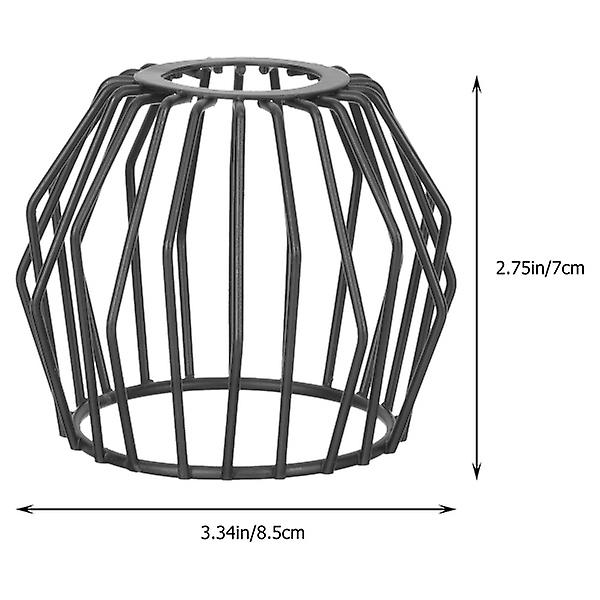 Hängande Lampskärm i Metall, Hål Design, Svart 8,5x8,5cm Black 8.5x8.5cm