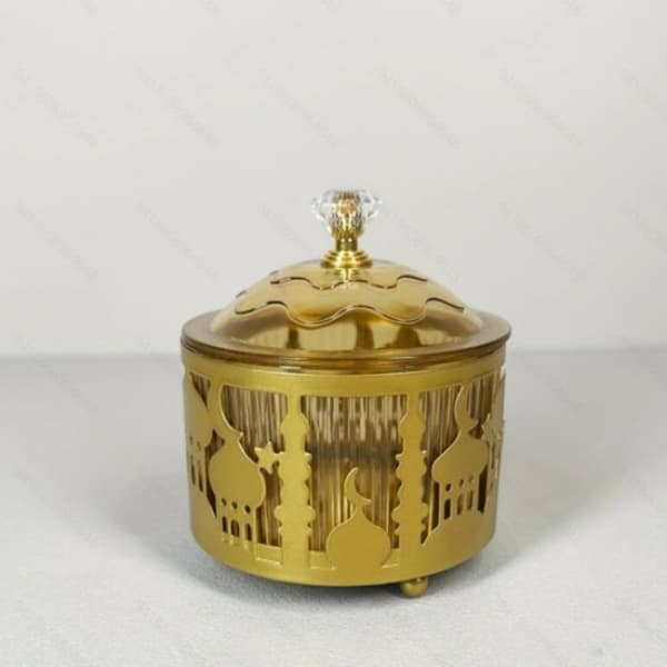 Ramadan Madbakke Eid Snacks Opbevaringsbakke GULD B B Guld B-B