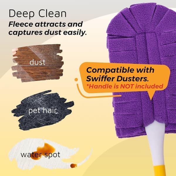 Durable Duster Head - Electrostatic Dust Trap, Washable for Pet-Friendly and Allergy-Free Home Cleaning [Ho]