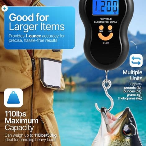 High-precision portable spring balance, portable precision scale, multi-functional mini portable electronic scale