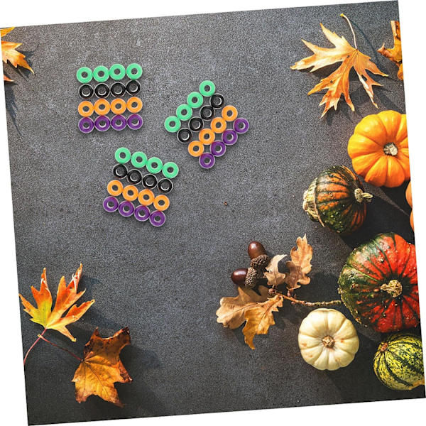 Julgransprydnader 1 Set Halloween Ponypärlor Plastjuveler Halloween Pärlor Färgglada Smycken Halloween Dekoration