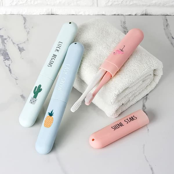 Toothbrush Case 4 Pcs Portable Toothbrush Cases, Suitable for Travel