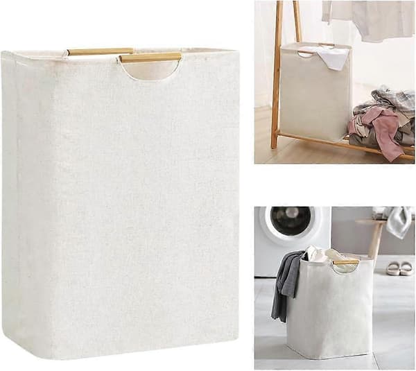 60L Large Laundry Basket Foldable Laundry Hamper Freestanding Tall Clothes Hamper Collapsible Laundry Storage Bin