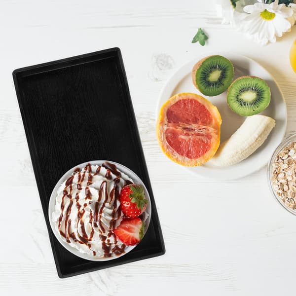 2 pcs rectangular serving trays with smooth surface, practical to use as fruit tray