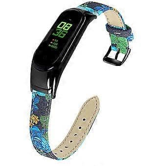 Til Xiaomi Smart Band 8 Ægte Læderrem med Sort Urkasse Stil O Style O