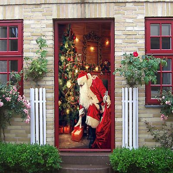 Christmas Tree Door Set Holiday DecorationMulti Festival