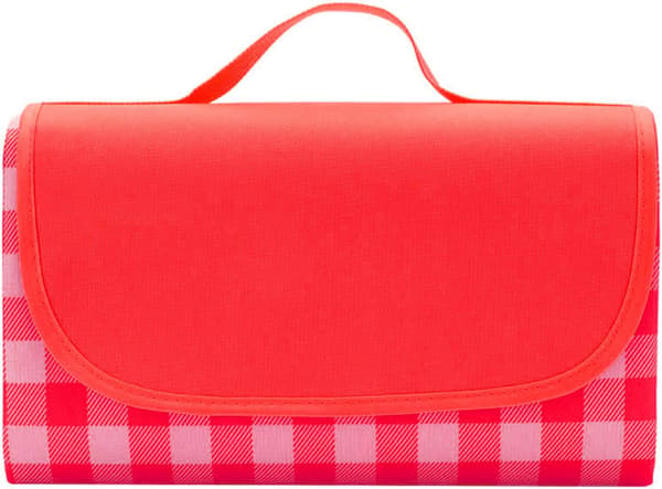 (Rød og hvidternet) 200*150cm picnictæppe, foldbart picnictæppe