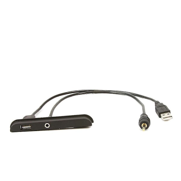 Fit Kompatibel med 2 Din Bilradio Stereo Facia Dash Kit Side Trims med USB Aux Porte