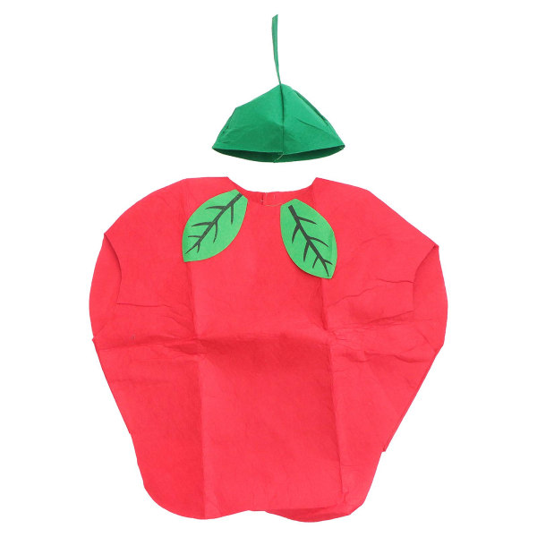 Børnefrugt Grøntsags Kostume Kids Party Tøj Kostumer Til Halloween Cosplay Jul Ferie (æble)Rød