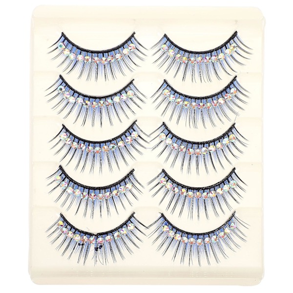 5 Par Diamanterade Överdrivna Konstfransar För ScenframträdandeBlue10.2x8.8cm Blue 10.2x8.8cm
