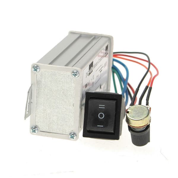 4X DC 9V 12V 24V 48V 60V 20A Reversibel Motorhastighedsregulator Driver PWM Sølv Silver