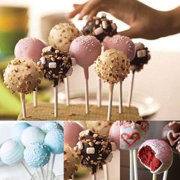 20 hullers silikoneform til cake pops, pink