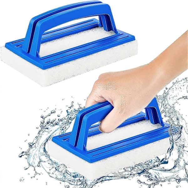 HA~Poolrengøringsværktøj Børste Svamp Håndbørste Sæt Pooltilbehør Rengøringsbørste Sæt til Pool