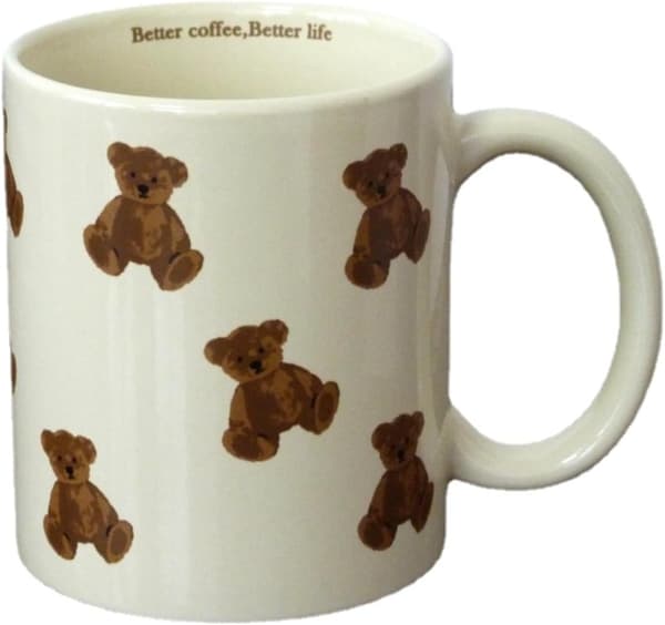 Cute Cartoon Bear Coffee Mug 350ml, Vintage Ceramic Cup Gift[JUN]