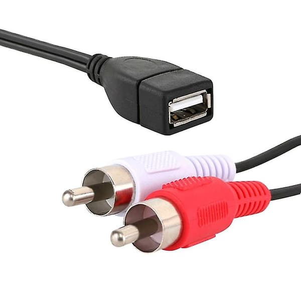 DB 1,5 m USB A hunn til 2 RCA hannkontakt lyd-video forlengelseskabel A A