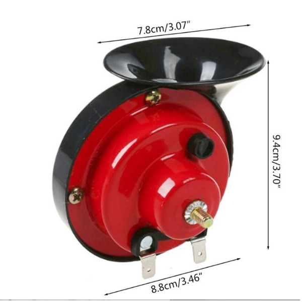 Tog Horn 12V 300dB Vanntett for Motorsykkel Lastebil Tog Båt Bil SUV Båt - Rød