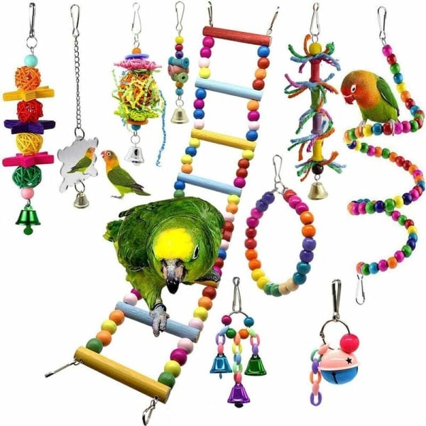 Papegojkombinationsset (10 delars set) vit