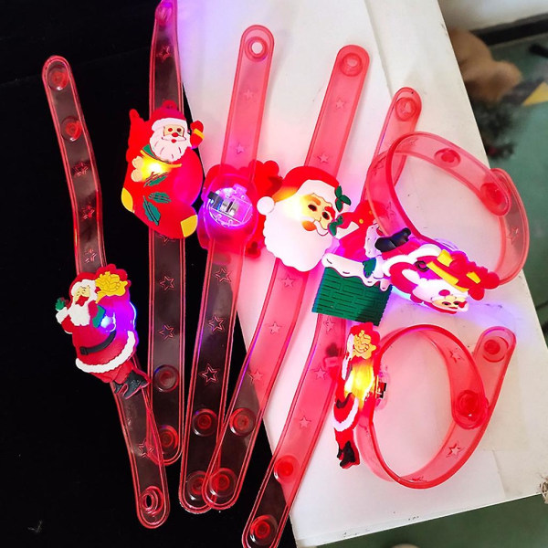 Glødende Ring Blink Party LED Broche Gløder i Mørket Pige Lys Op Legetøj Julepat Cirkel