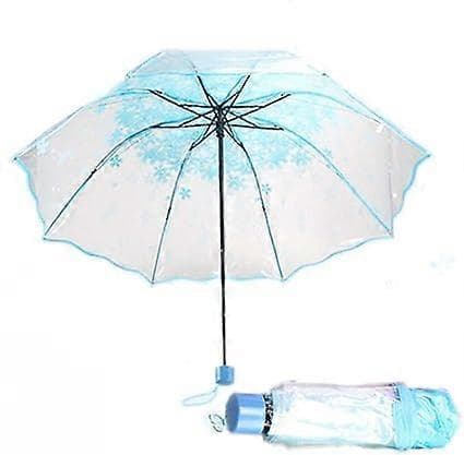 Transparent Hopfällbart Paraply Körsbärsblommor Klart Paraply Se Genom Regn Hopfällbart Paraply