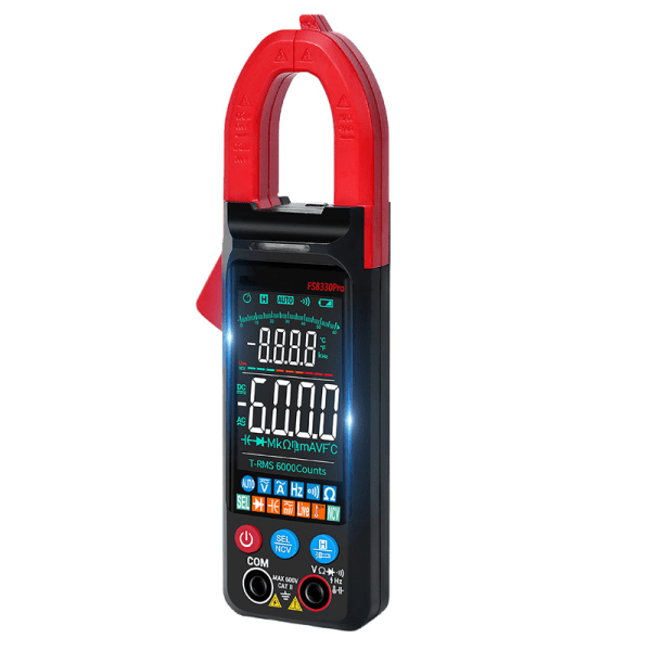 Tester DC/AC Strøm Digital Clamp Meter Tæller 400A Amp Multimeter Stor farveskærm Spænding Tester Bil