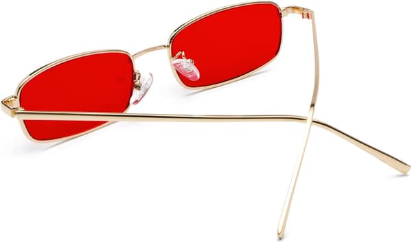 Retro Rectangular Sunglasses for Women and Men Square Slim Small Frame Hip Hop Sunglasses