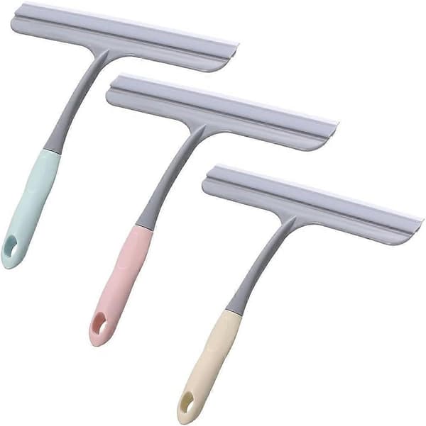 Squeegees, 3 Pcs Shower Squeegee Rubber Squeegee Shower Scraper Handheld Squeegee Cleaner Window Cleaning Equipment Tool