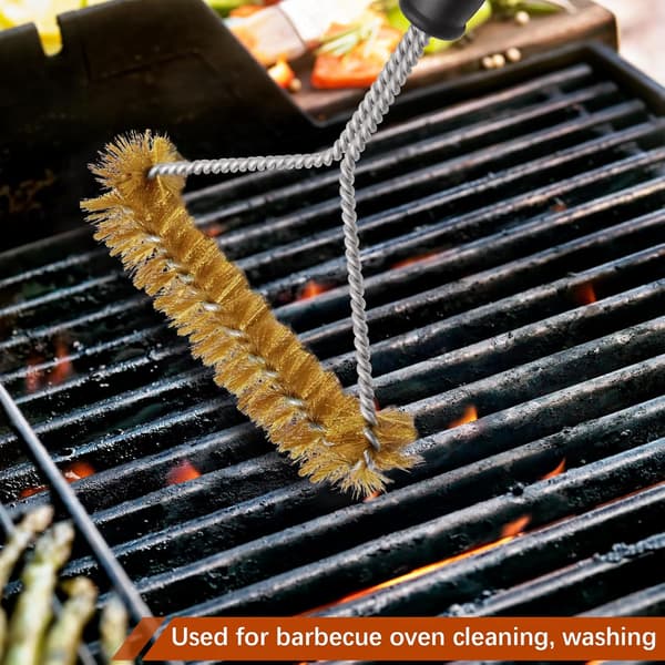 2 st Grillborstar 30,5 cm Triangulär Grillrengöringsborste Grilltrådsborste