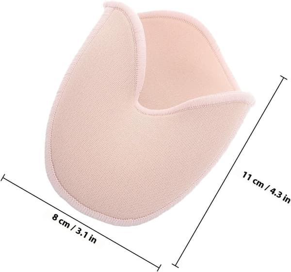 Toe Protectors for Ballet Pointe Shoes, SEBS Knitted Fabric Half Sole Pads