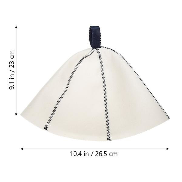 2 st Herrkepsar Basturum Hatt Bastukeps Traditionell Bastuhatt Anpassad Banya Hatt Beige 26,5x23cm