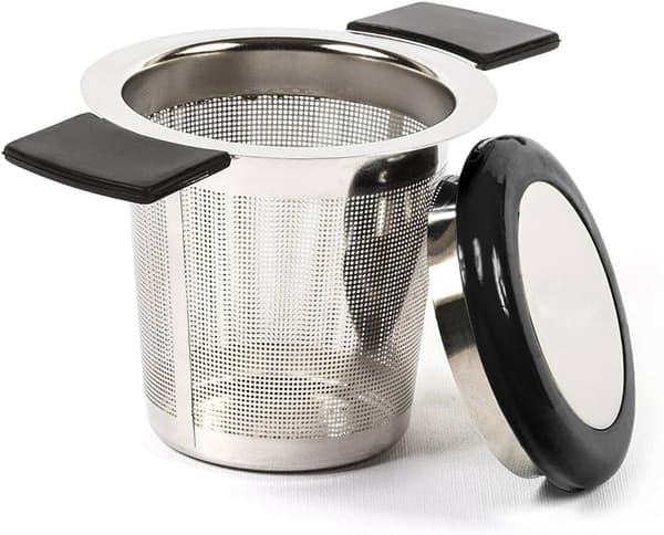 Svart - Tefilter i rustfritt stål, tebrygger med F