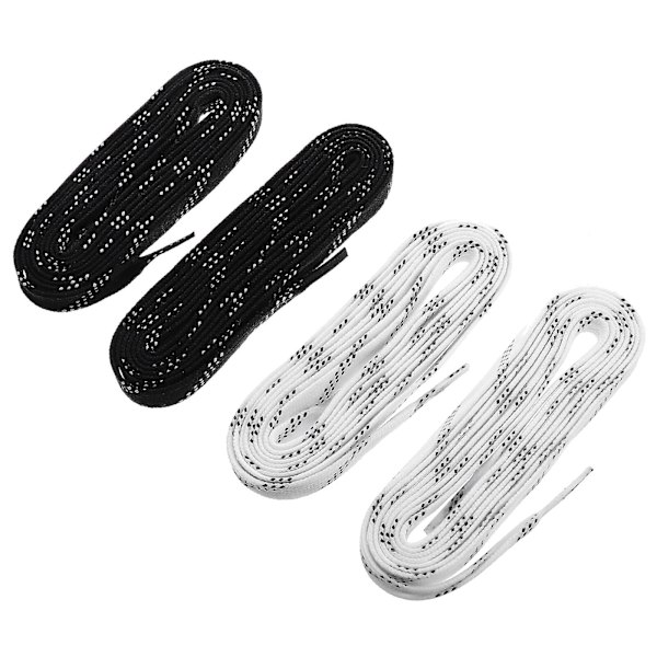 2 Par Hockey Ishockey Skøjte Snørebånd Universelle Sneakers Sko Snørebånd (Sort, Hvid) Assorterede Farver 210x1 c