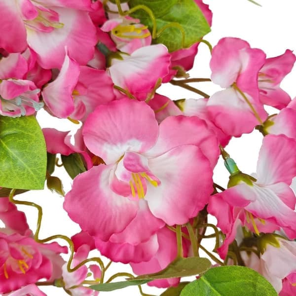 Artificial Hanging Flowers 2-Pack - Silk Hibiscus UV Resistant for Outdoor Use (BT)