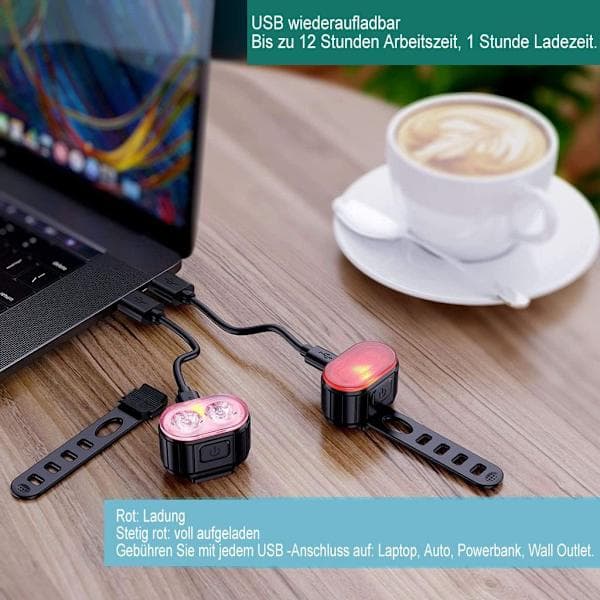 LED-sæt, USB-cykellygte, cykelforlygte