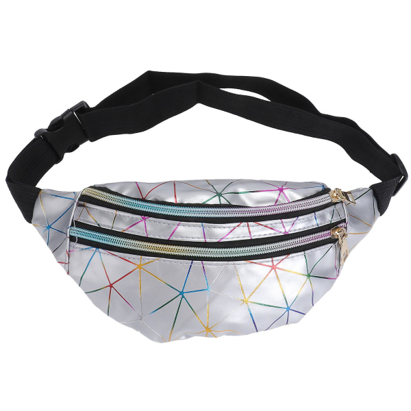 Exercise Belt Travel Money Belt Bum Bag Belt Bum Bag Outdoor Sports Rave Festival Fanny PackSilver