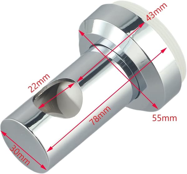22mm Heavy Duty Wall Bracket - Shower Wall Bracket - Shower Rod Mounting Bracket - Easy Fix - With Fixing Screws