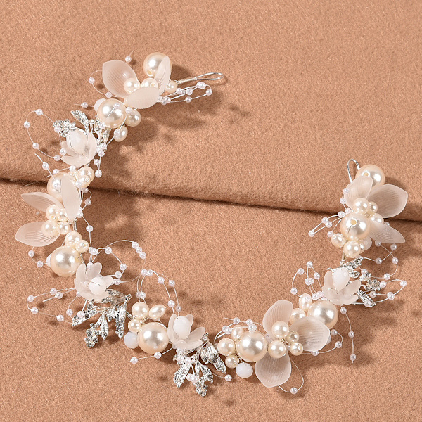 Krystal Bryllupshovedbånd med Rhinestones Blomster Hårtilbehør til Bruder og Brudepiger Bryllupshovedpynt til Bryllup