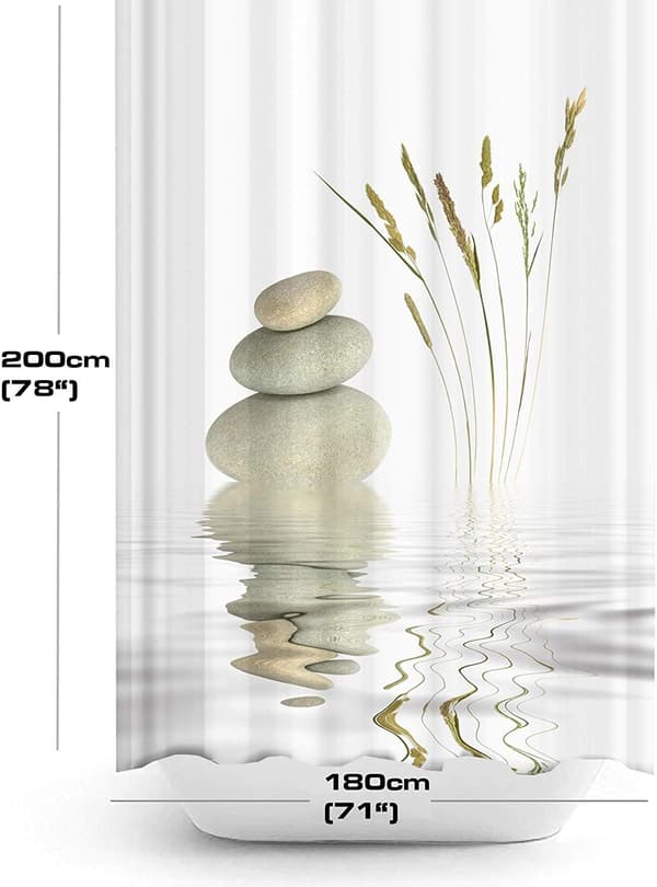 Dusjforheng 180x200 cm Originalstoff Polyester Høy Kvalitet