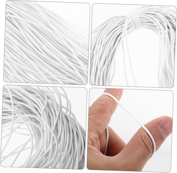 Bungee Cords and Fasteners Elastic Thread Cord for Shoes Bracelets Elastic Thread Stretchy Band 5-pack