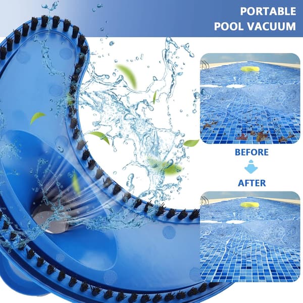 Portable Pool Vacuum Cleaner, Above Ground Pool Vacuum, Drawstring Pool Vacuum