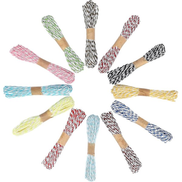 12 Väriä Raffia Koristelankaa - 10m Paperia - Sopii DIY- ja Käsitöihin