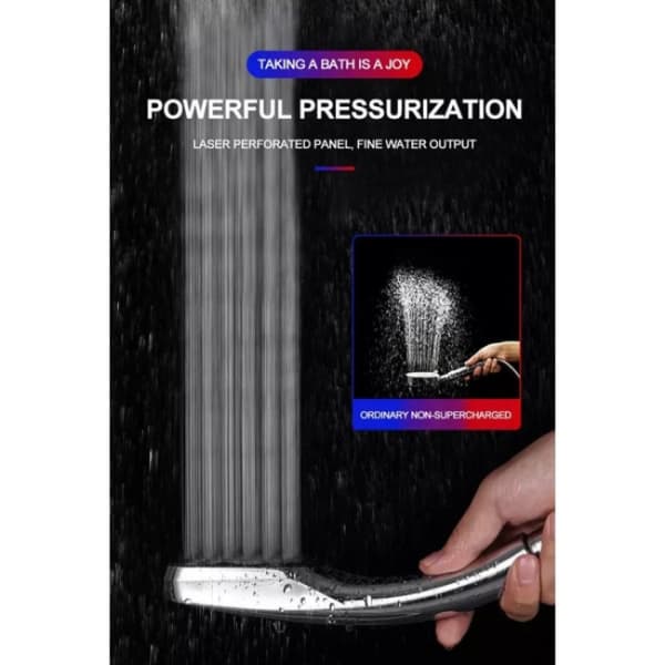 1 pc water-saving high-pressure shower head Silver